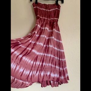 TIARE HAWAII 🐙 DRESS 🐙 SM 🐙 DARK PINK TIE-DYE 🐙 ONE OF A KIND 🐙 GORGEOUS 🐙
